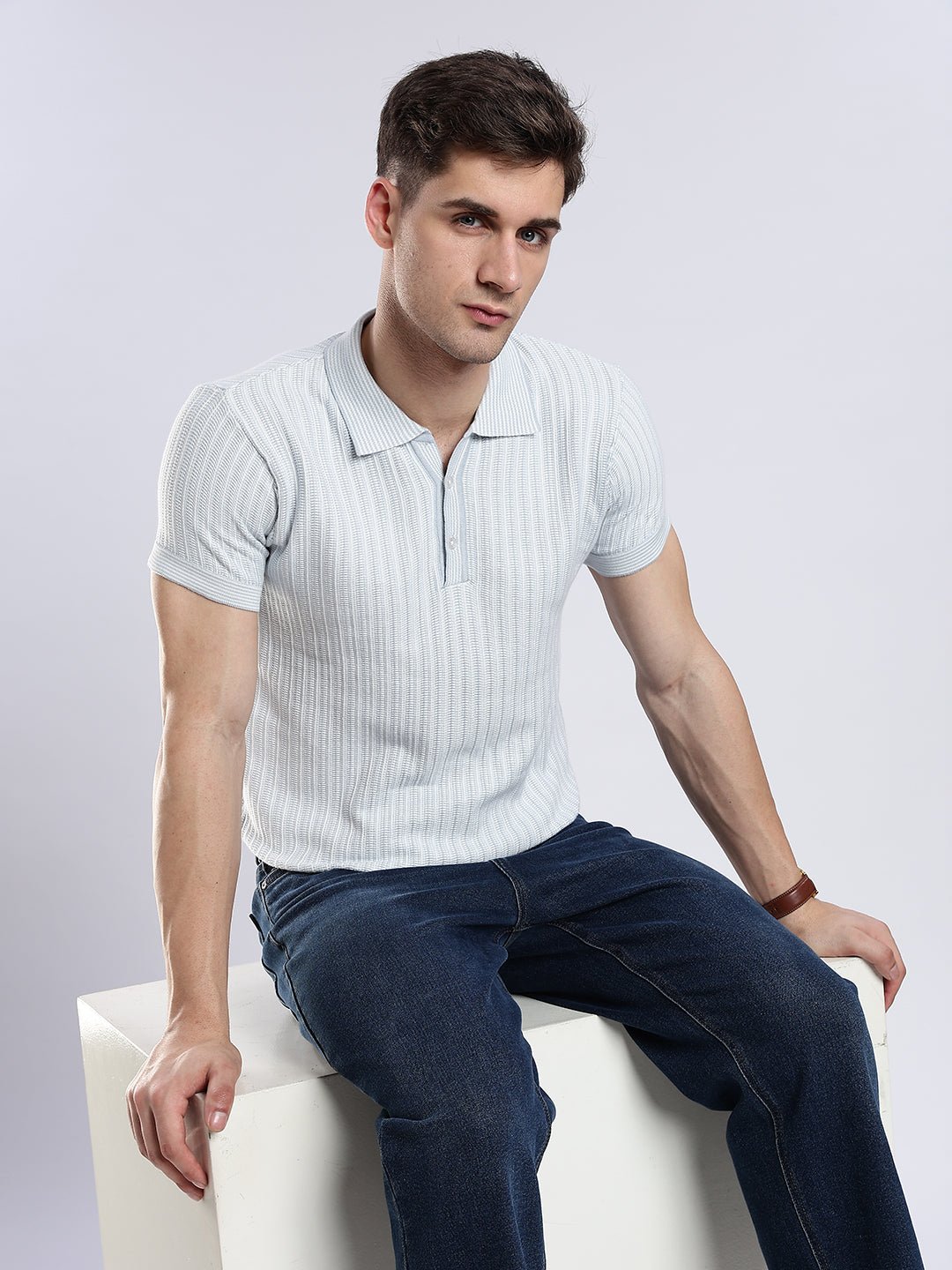 Jacquard Glacier Knit Polo - Image 6