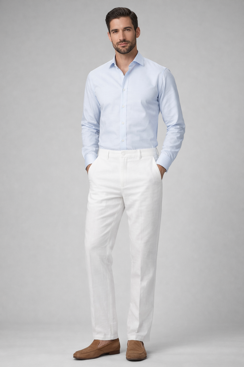Vellure Signature Linen Pants in Salt White - Image 2