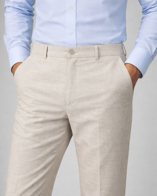 Vellure Signature Linen Pants in Biscotti Beige