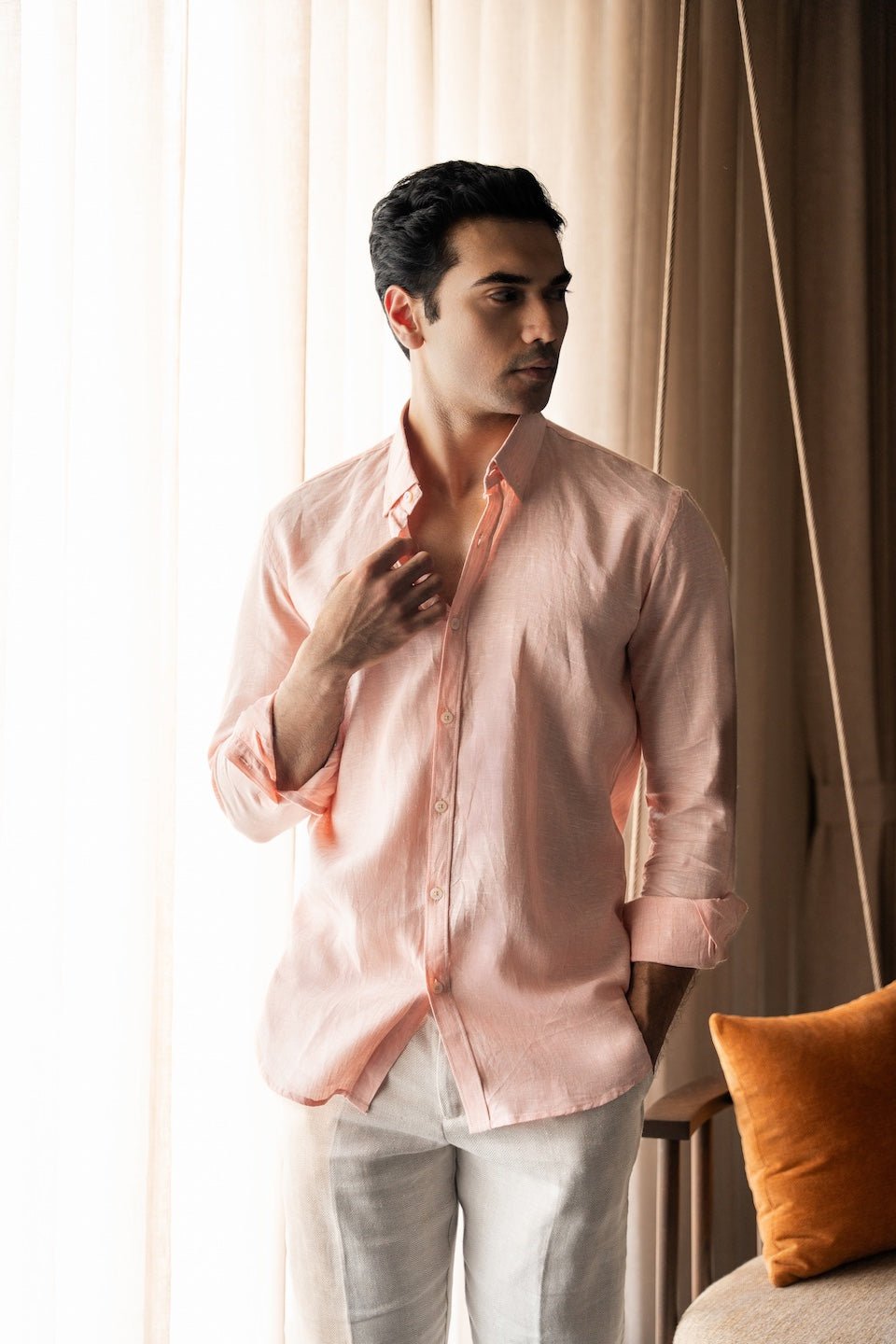 100{0fe987850b2366ddbf93158462bf650ab3167f078d7b080d701abd4c627c78f9} Linen Soft Touch Frosty Peach - Image 3