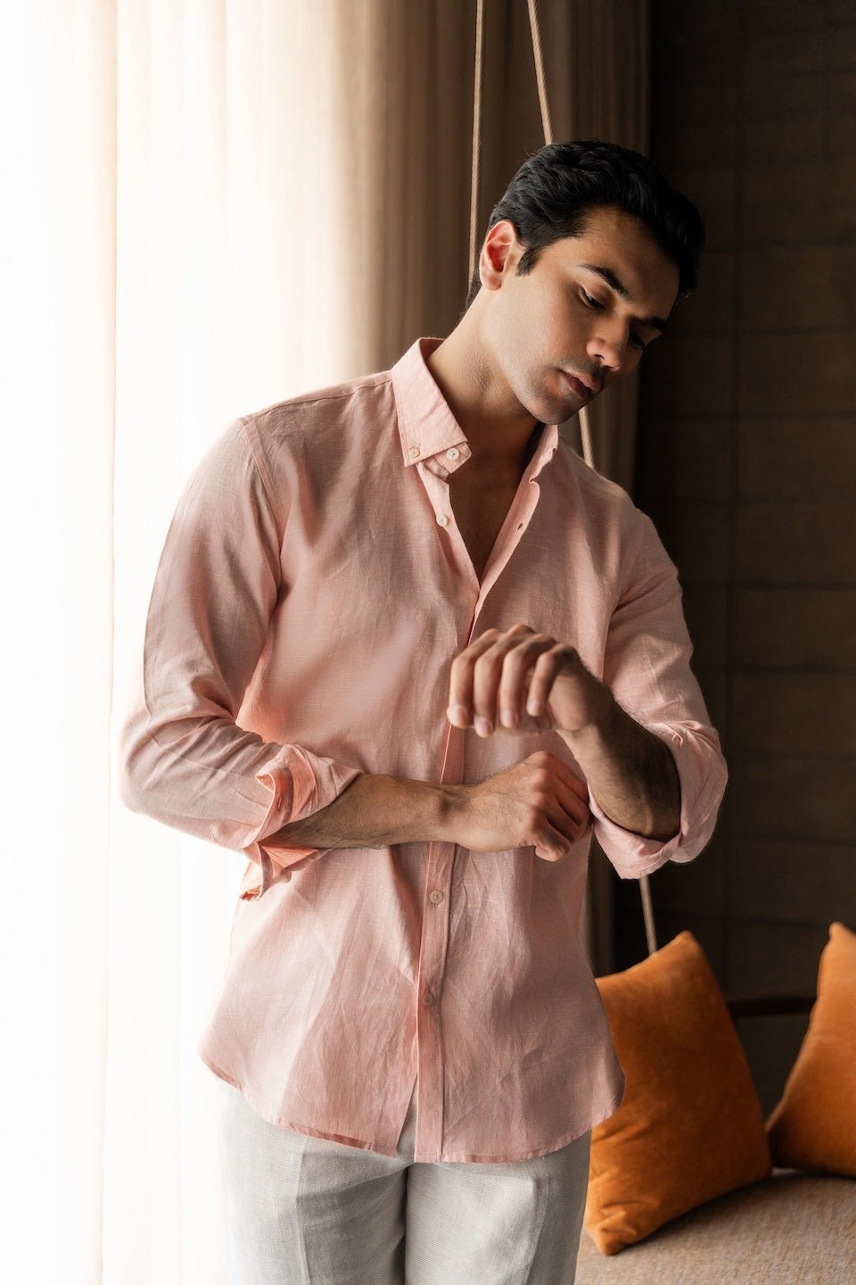 100{0fe987850b2366ddbf93158462bf650ab3167f078d7b080d701abd4c627c78f9} Linen Soft Touch Frosty Peach - Image 2