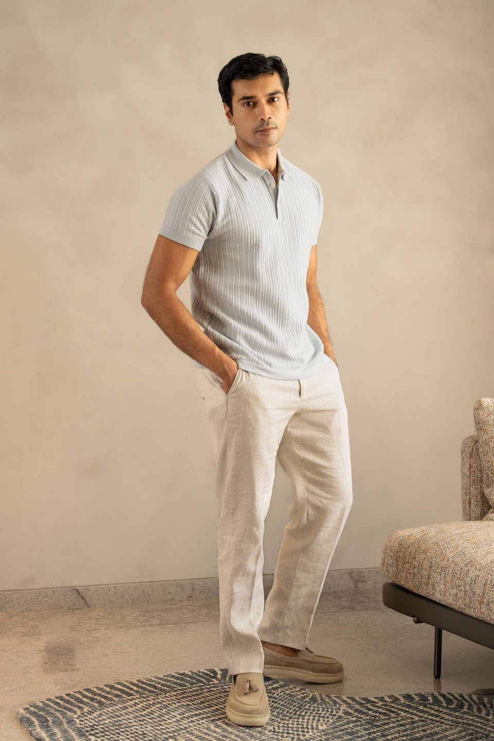 Jacquard Glacier Knit Polo - Image 2