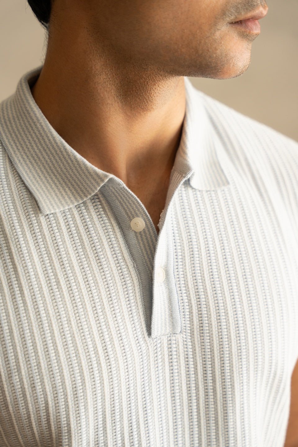 Jacquard Glacier Knit Polo